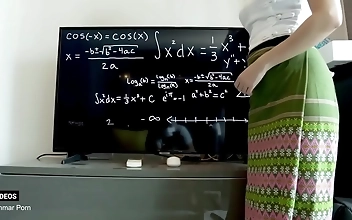 ミャンマー美女の熱い数学教師の恋愛がハードコア・セックス・ビデオで明らかになった！