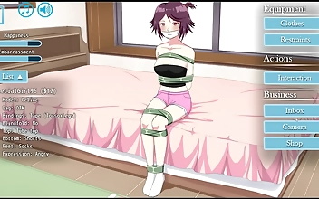 BDSM変態ゲーム・エピソード3：レズビアンのルームメイトが同級生をセクシーなポルノ女優に変身させる